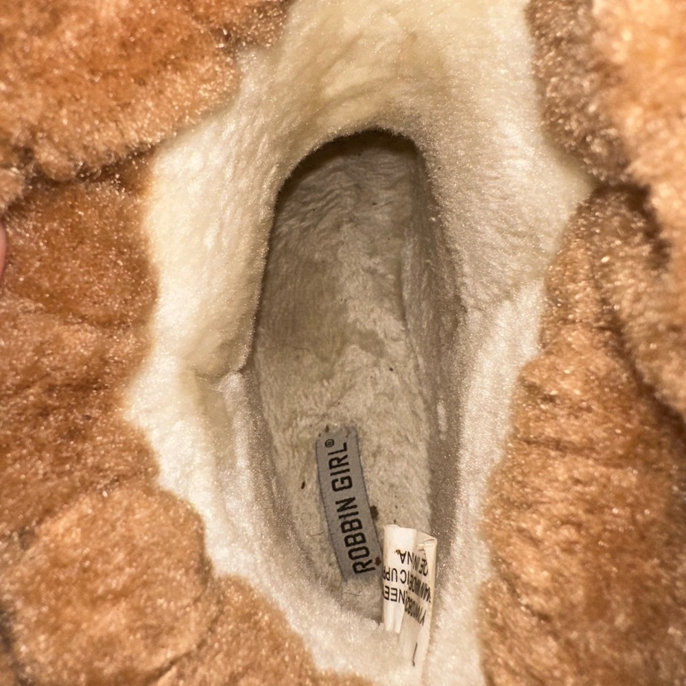 Tan Suede Platform UGG Inspired Boots - Picture 4 of 4